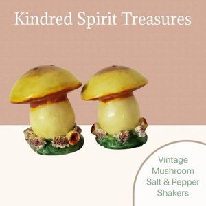 Vintage Mushroom Salt and Pepper Shakers